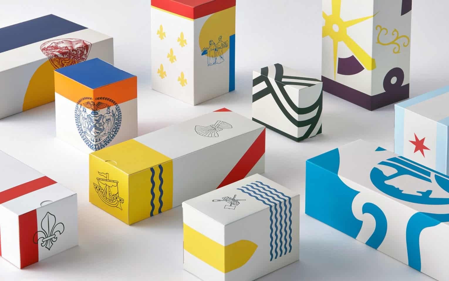 A collection of custom printed bath bomb and cosmetic boxes