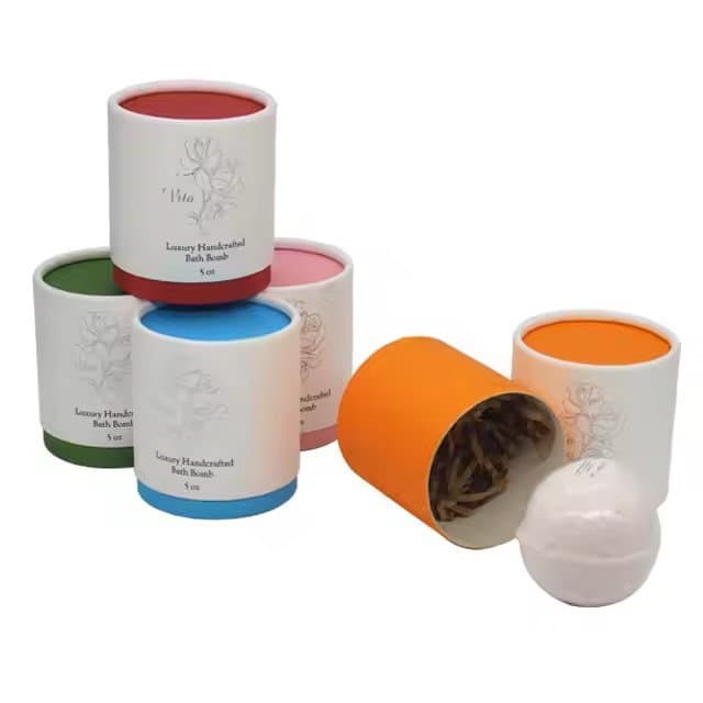Custom Cardboard Tubes for bath bombs